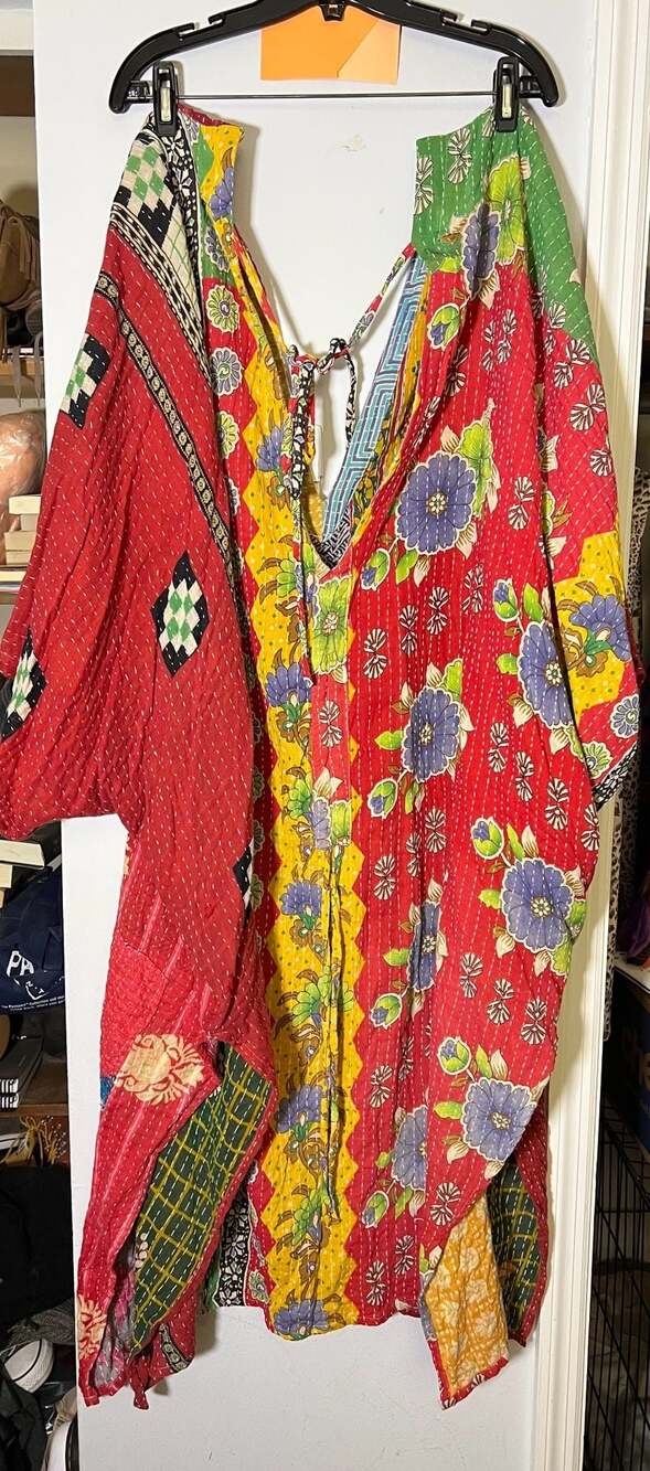 Kantha Bae Moondance Muu Patchwork Reversible Dress Free Size